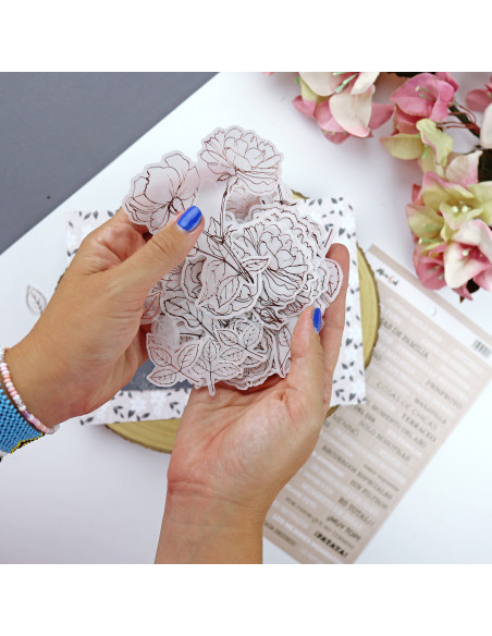 Vellum die-cut set Camelias | Rita's Diary collection