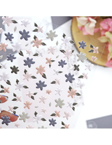 Floral puffy stickers | Rita´s Diary collection