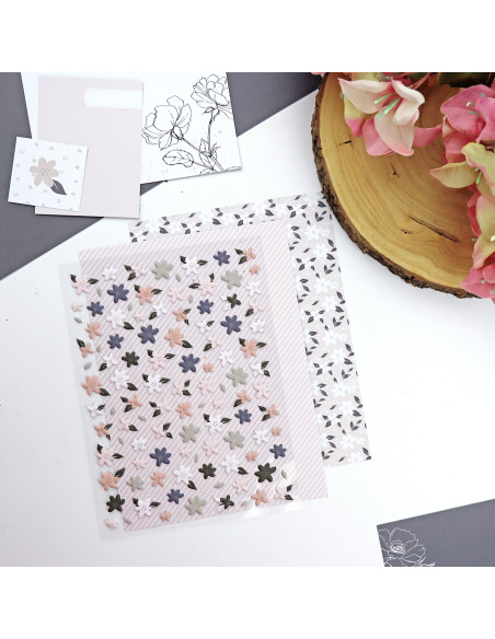 Floral puffy stickers | Rita´s Diary collection