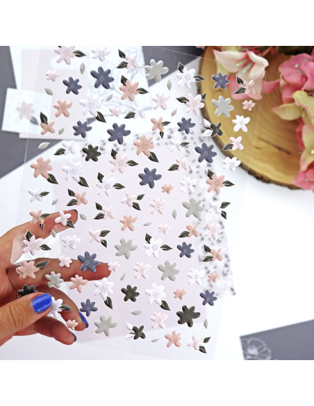 Floral puffy stickers | Rita´s Diary collection