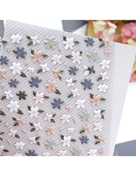 Floral puffy stickers | Rita´s Diary collection