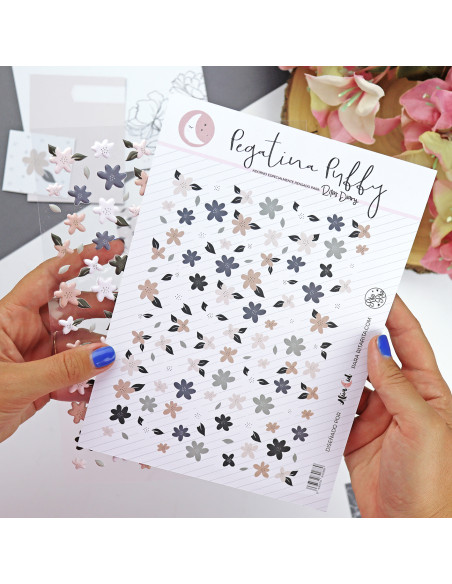 Floral puffy stickers | Rita´s Diary collection