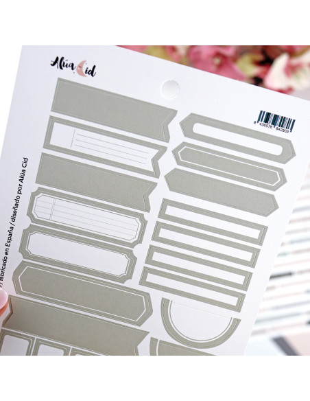 Verde label stickers to document