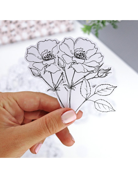 Camelias die-cuts | Rita´s Diary collection