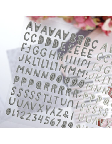 Verde ABC puffy stickers