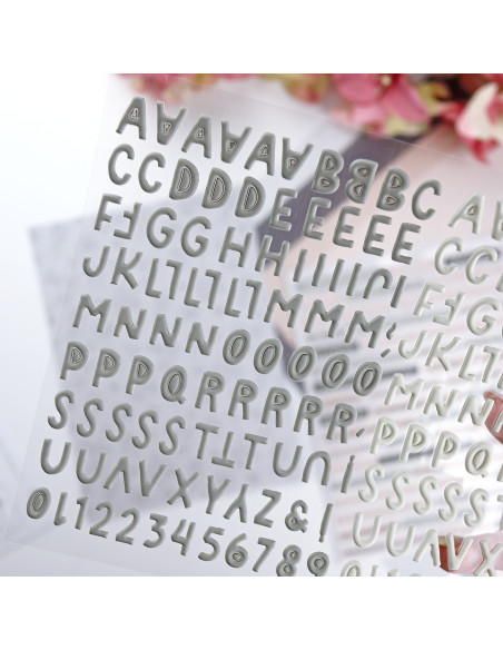 Verde ABC puffy stickers