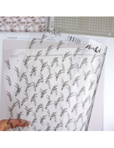 Lavandas printed acetate | Alúa Cid design 2