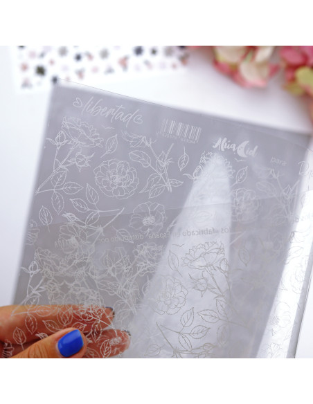 Camelias printed acetate | Alúa Cid design