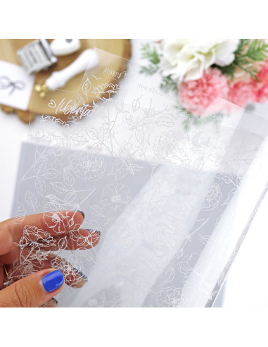 Camelias printed acetate | Alúa Cid design