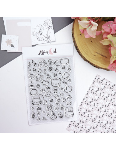 Kawaii clear stamp set