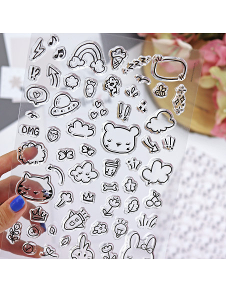 Kawaii clear stamp set
