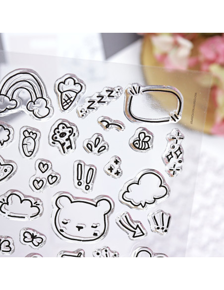 Kawaii clear stamp set