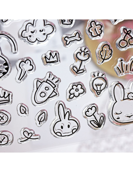 Kawaii clear stamp set