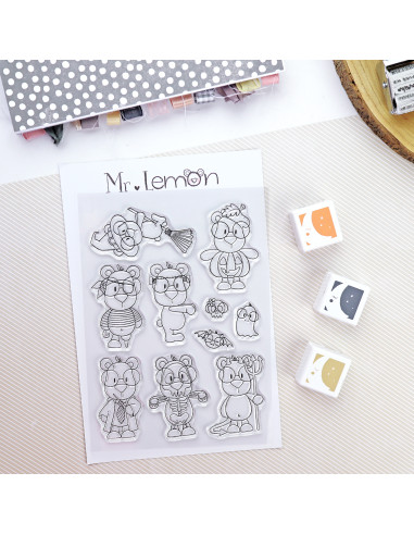 Happy LemonWeen clear stamps set | Andrea la gafotas