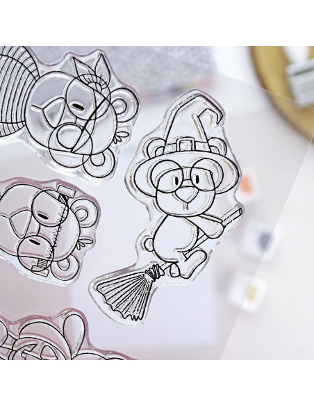 Happy LemonWeen clear stamps set | Andrea la gafotas