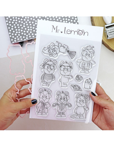 Happy LemonWeen stamps & dies set | Andrea la gafotas