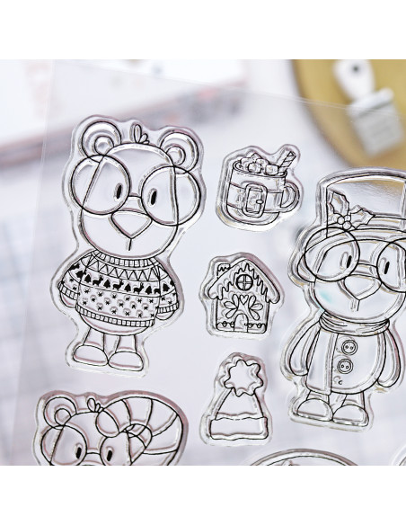 Mr Lemon en Invierno clear stamps set | Andrea la gafotas