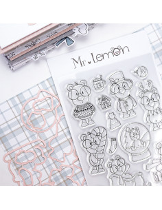 Mr Lemon en Invierno stamps & dies set | Andrea la gafotas