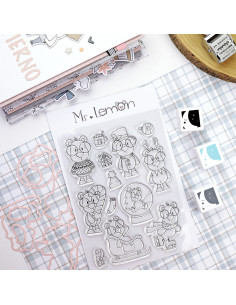 Mr Lemon en Invierno stamps & dies set | Andrea la gafotas 2