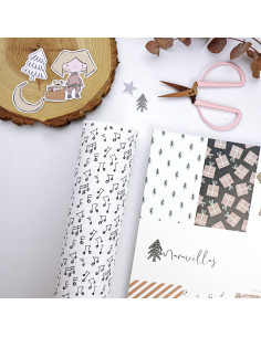 Notas de música binding fabric sheet | Maravillas collection by Alúa Cid