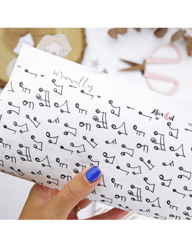 Notas de música binding fabric sheet | Maravillas collection by Alúa Cid