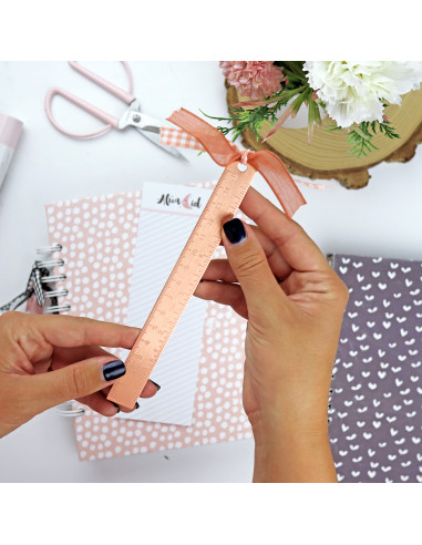 Rose Gold brass ruler Rose Gold brass ruler