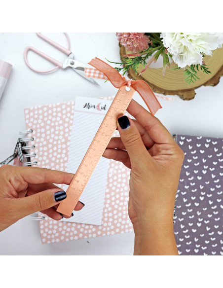 Rose Gold brass ruler