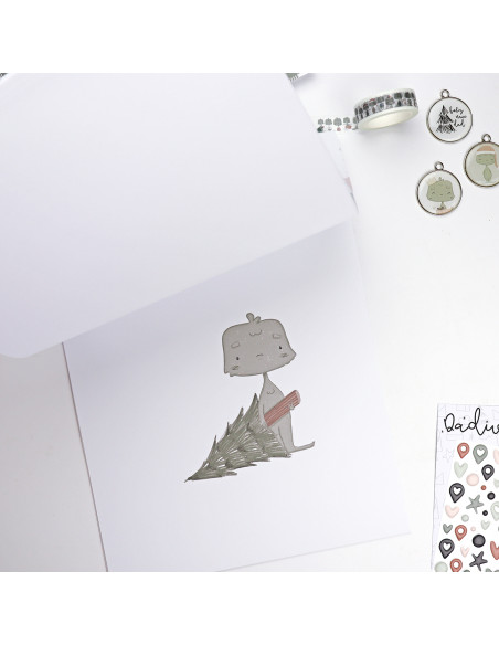 Dadivan Ilustrations 9x12" paper pad | Alúa Cid design