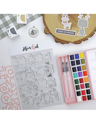 Estoy sintiendo Dies + Clear stamp set | Dadivan collection