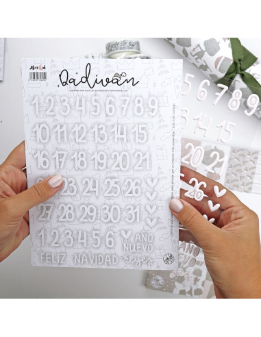 Adviento Dadivan puffy stickers. Alúa Cid design
