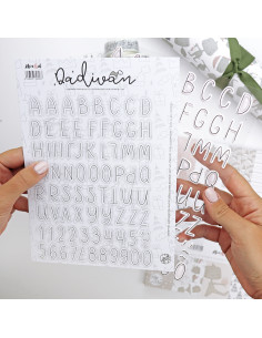 ABC Poe Dadivan puffy stickers | Alúa Cid design