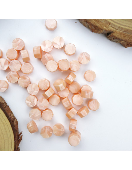 Naranja pastel sealing wax pearls
