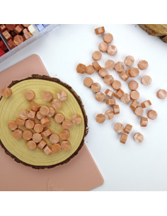 Toffee sealing wax pearls