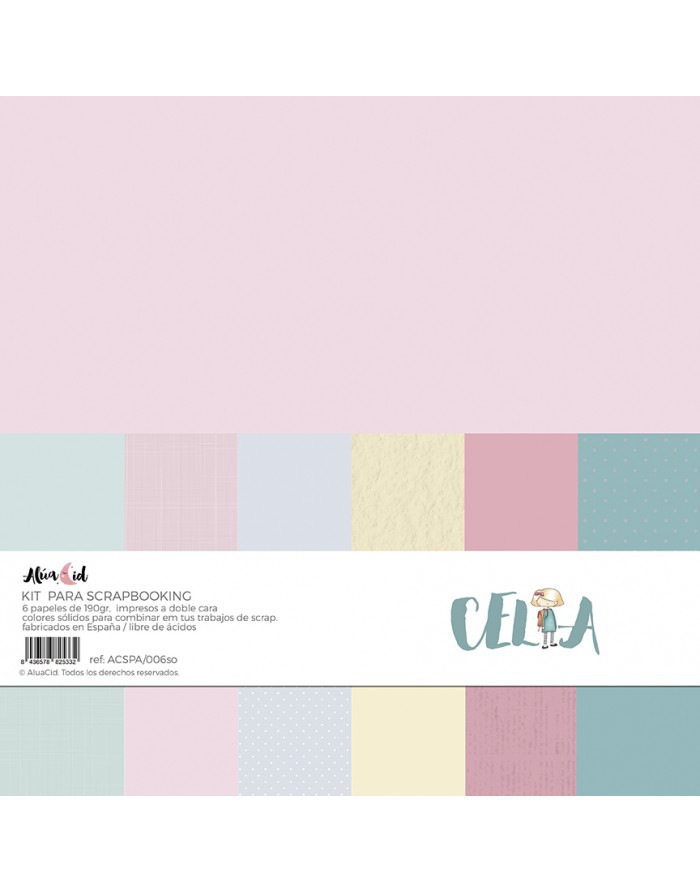 Celia solid papers kit | Alúa Cid design