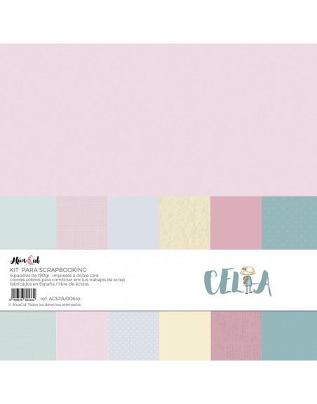 Celia solid papers kit | Alúa Cid design
