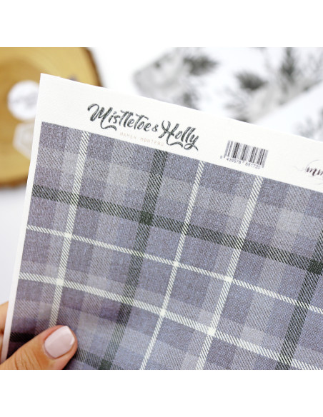 Aberdeen Binding fabric | Mistletoe & Holly collection by Mamen Montero