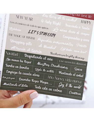 Sticker sheet Mistletoe & Holly collection | Mamen Montero