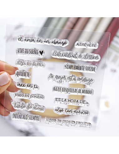 Algo tan Nuestro clear stamp | Mistletoe & Holly collection by Mamen Montero