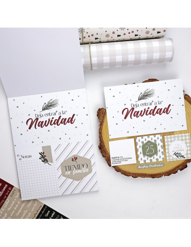 Card and Solid paper pad 6x8" Mistletoe & Holly | Mamen Montero Card and Solid paper pad 6x8" Mistletoe & Holly | Mamen Montero