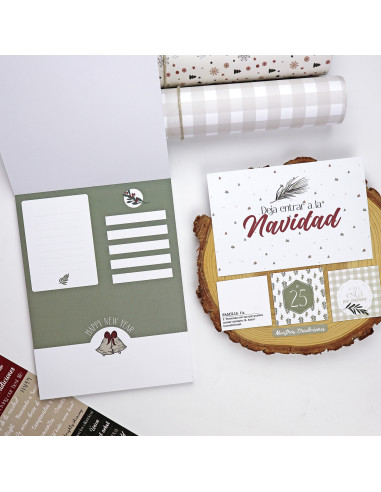 Mistletoe & Holly 6x8" Card and Solid...