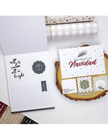 Mistletoe & Holly 6x8" Card and Solid...