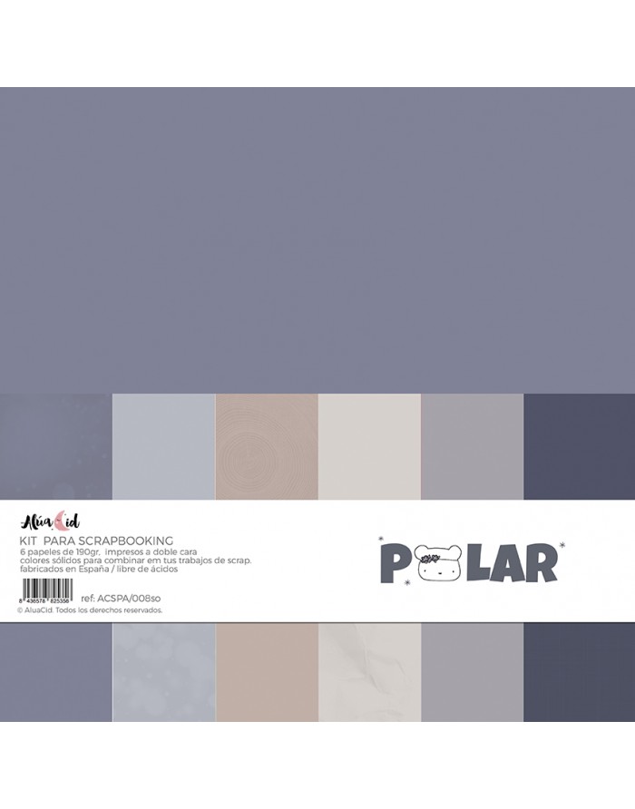 Polar solid papers kit | Alúa Cid