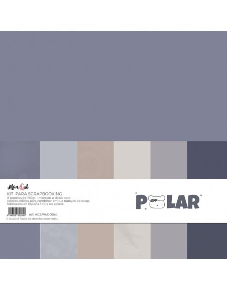 Polar solid papers kit | Alúa Cid design