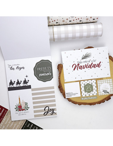 Mistletoe & Holly 6x8" Card and Solid...