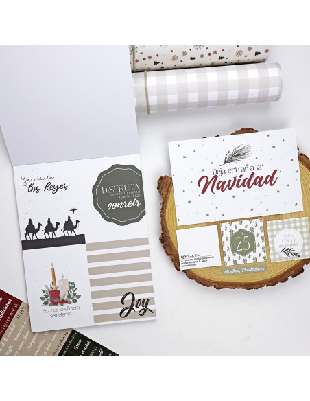 Mistletoe & Holly 6x8" Card and Solid paper pad | Mamen Montero design