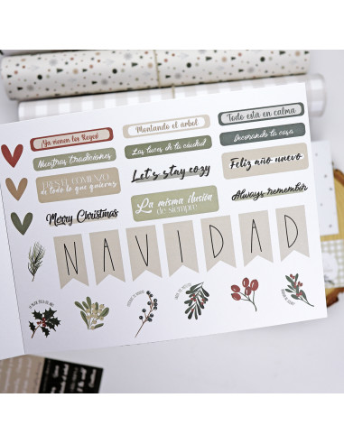 Mistletoe & Holly 6x8" Card and Solid...