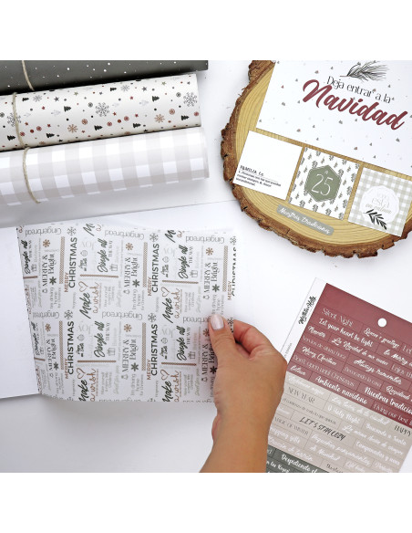 Mistletoe & Holly 6x8" Card and Solid paper pad | Mamen Montero design