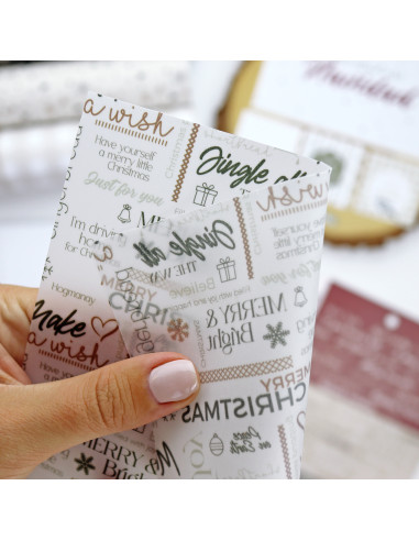 Mistletoe & Holly 6x8" Card and Solid...