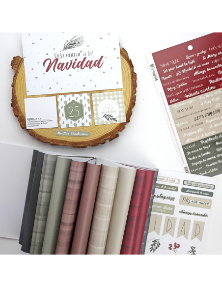 Mistletoe & Holly 6x8" Card and Solid paper pad | Mamen Montero design