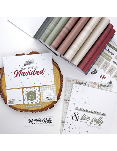 Mistletoe & Holly 6x8" Card and Solid...